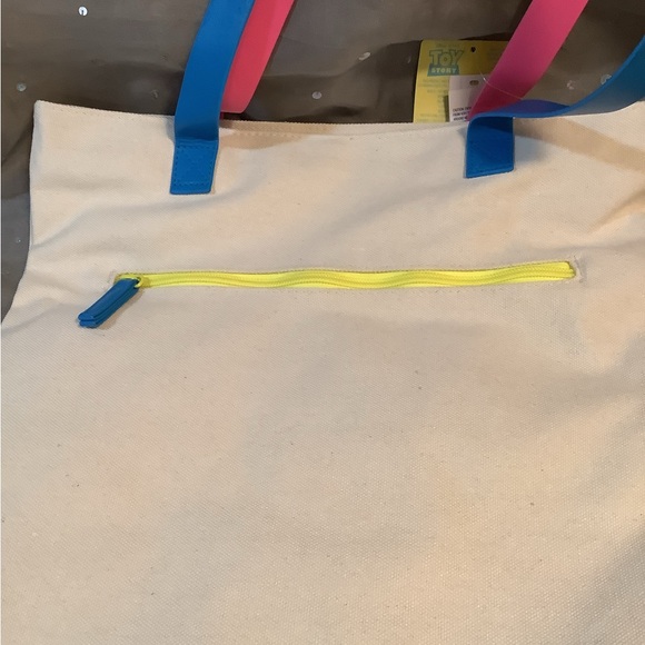 Disney Parks Pixar Toy Story Snorkeling Rex ~ Canvas tote Large Travel Beach Bag - Picture 11 of 15